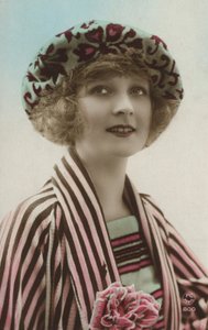 Woman in a striped jacket by French Photographer